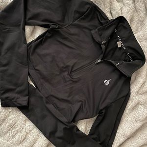 Cropped half-zip